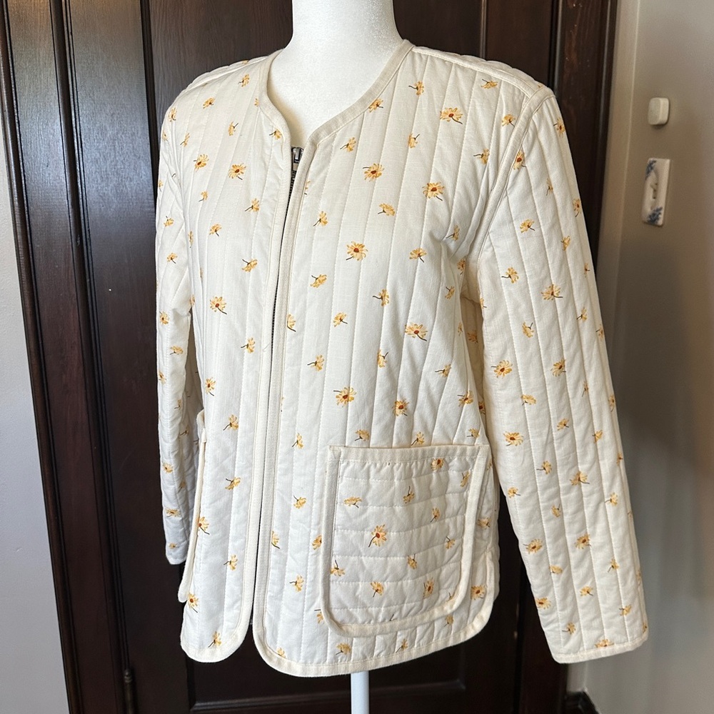 Madewell Quilted Floral Jacket, Medium